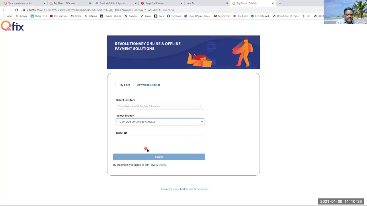 College fee payment through Qfix