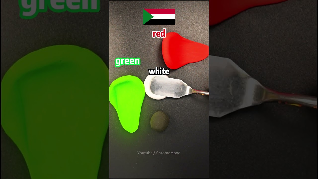 🇸🇩 Sudan Flag Clay Therapy | Mesmerizing Color Fusion | Relaxing African Art Sounds 