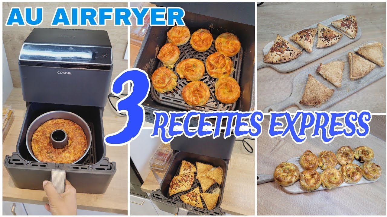 🤤3 RECETTE SALÉ EXPRESS AU AIRFRYER  #recettesrapides #airfryer #airfryerrecipes #recetteairfryer
