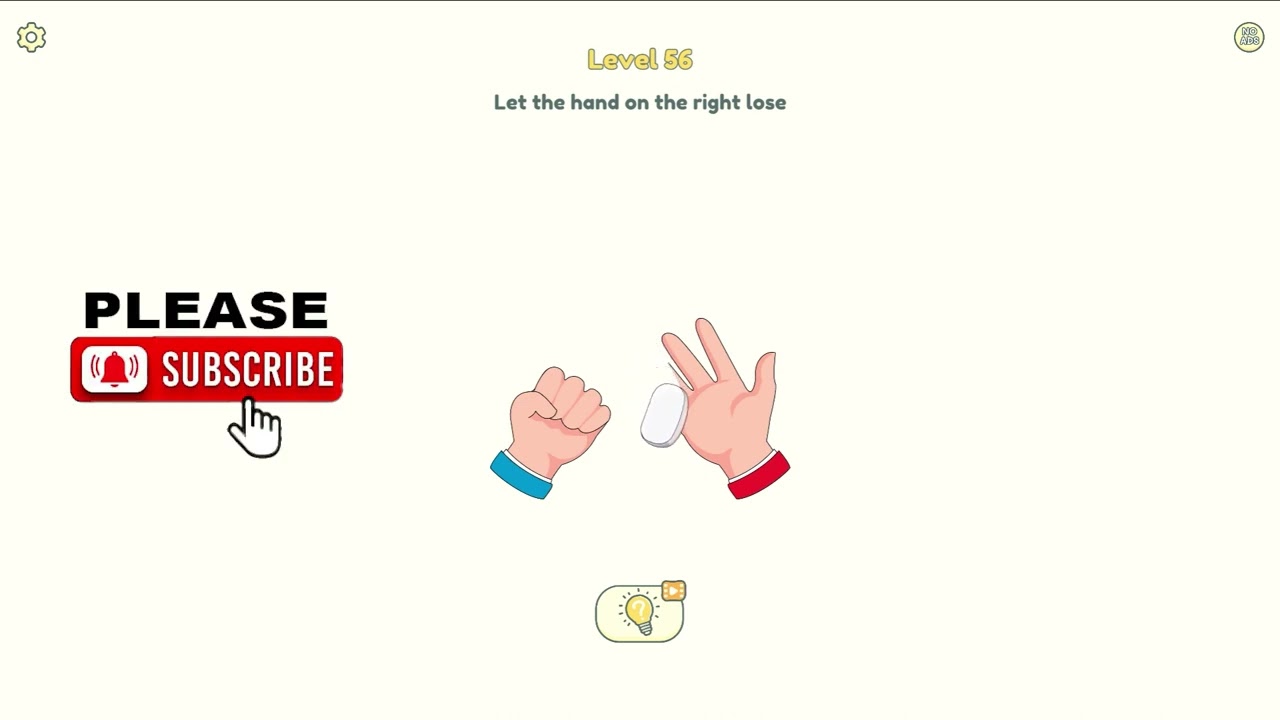 DOP 2 Level 56 Let the hand on the right lose ✅ - DOP 2 Delete One Part Level 56 - Slow Motion Guide