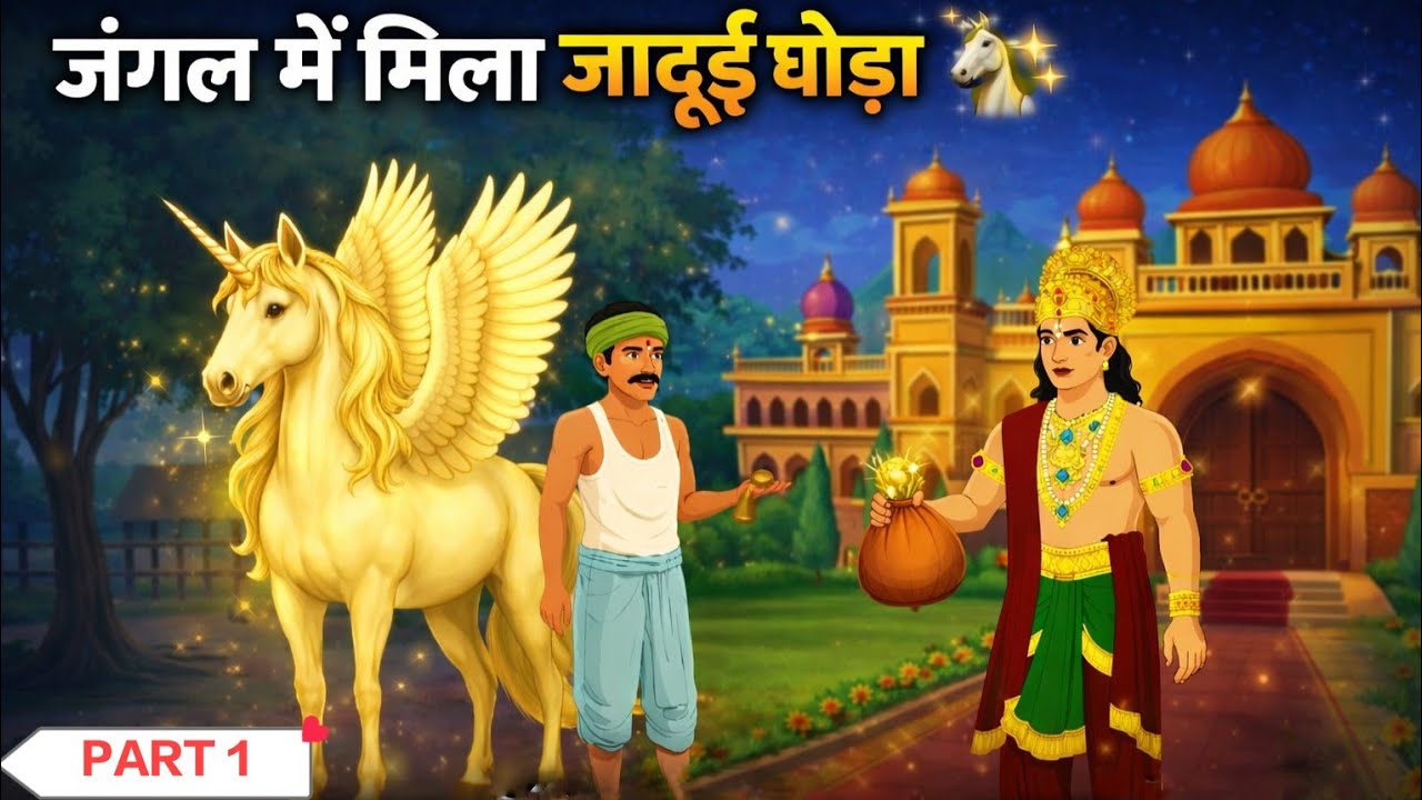 किसान और जादुई घोड़े की कहानी✨ |PART 1| जादुई कहानियाँ | #animation #Hindimoralstory #jaduighada