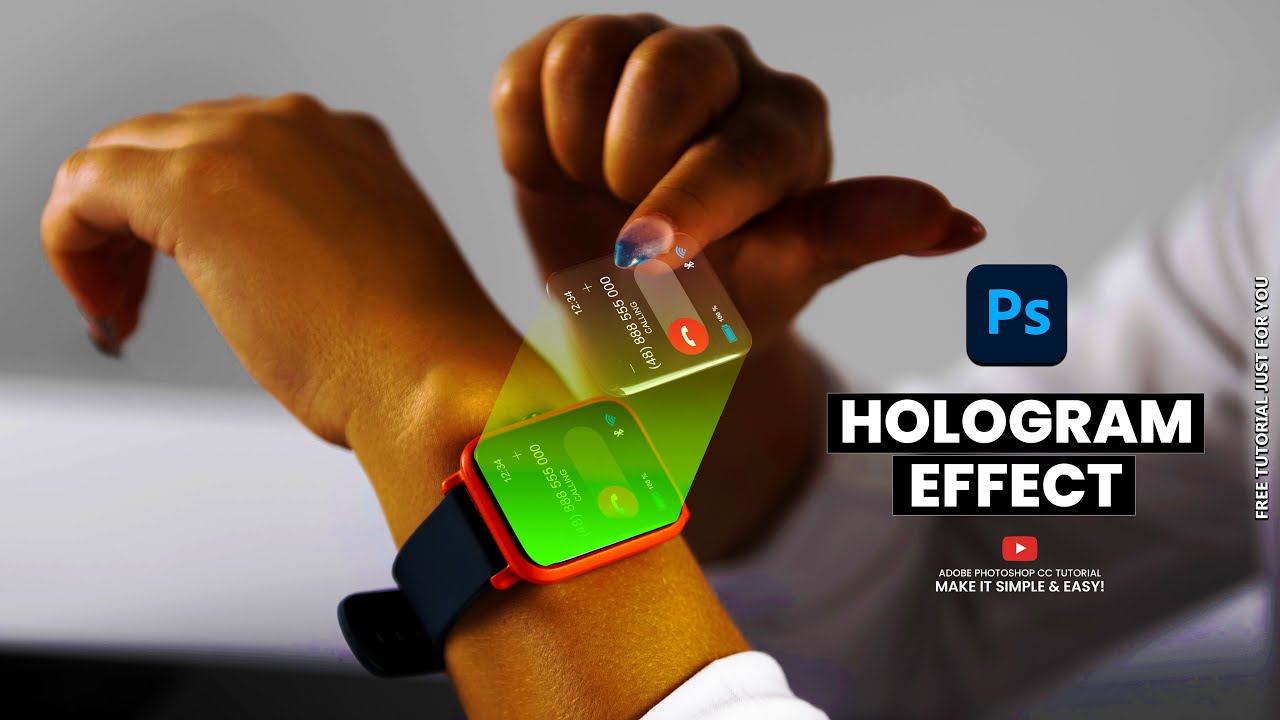 HOLOGRAM Effect - Adobe Photoshop CC Tutorial - Graphic Hub