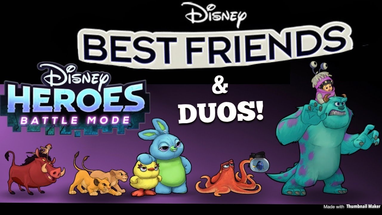 BEST FRIENDS TEAM - DH:BM - Sulley & Boo, Hank & Dory, Ducky & Bunny, Simba & Nala, & Timon & Pumbaa