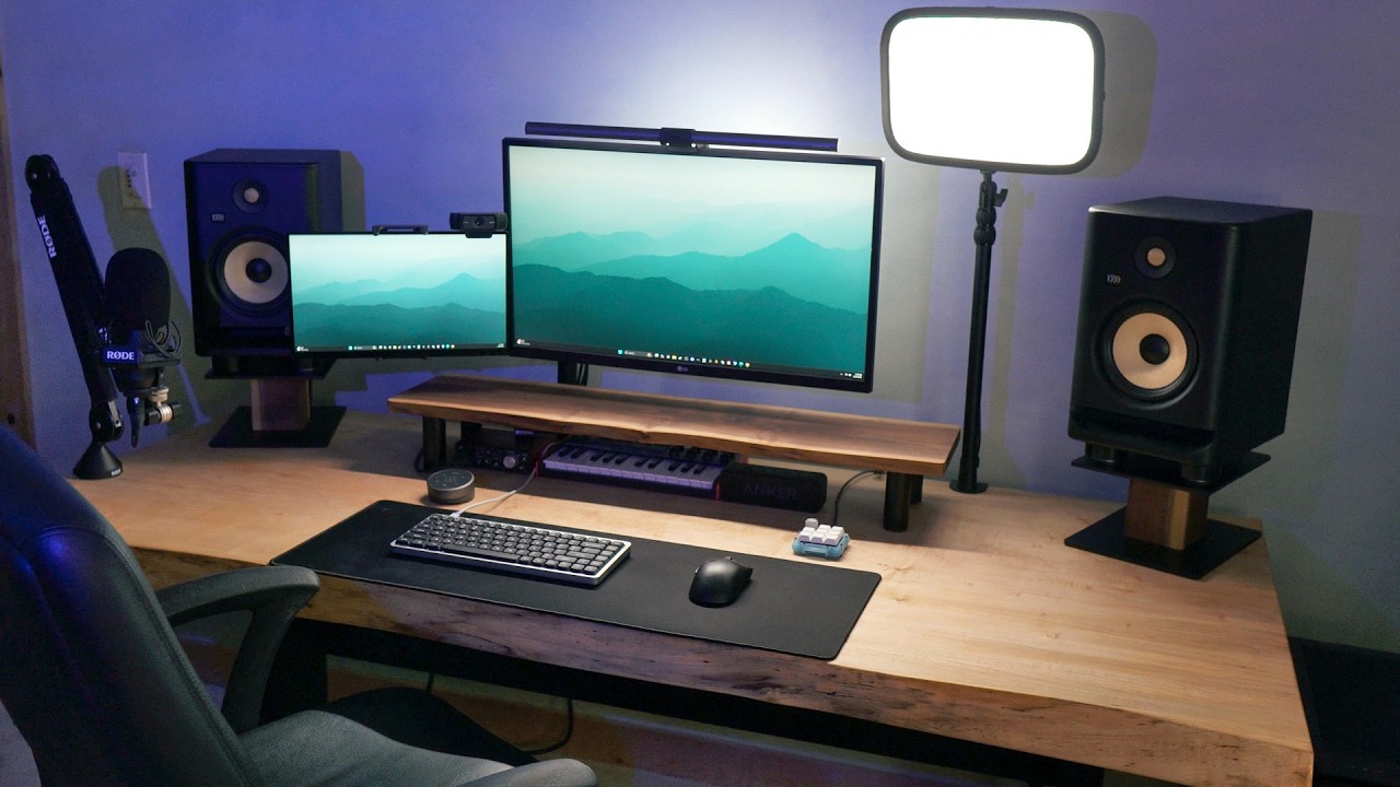 My DREAM Desk Setup & Studio Tour 2025 (Perfect for Small Spaces)