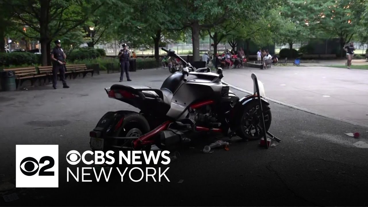 12 hospitalized after motorcycle crashes into community gathering in Brooklyn