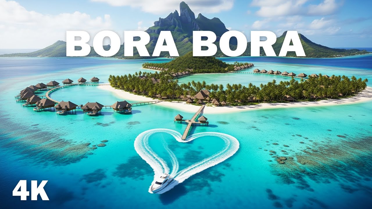 Bora Bora 4K | Explore Stunning Overwater Villas and Crystal Lagoons With Deep House Chill