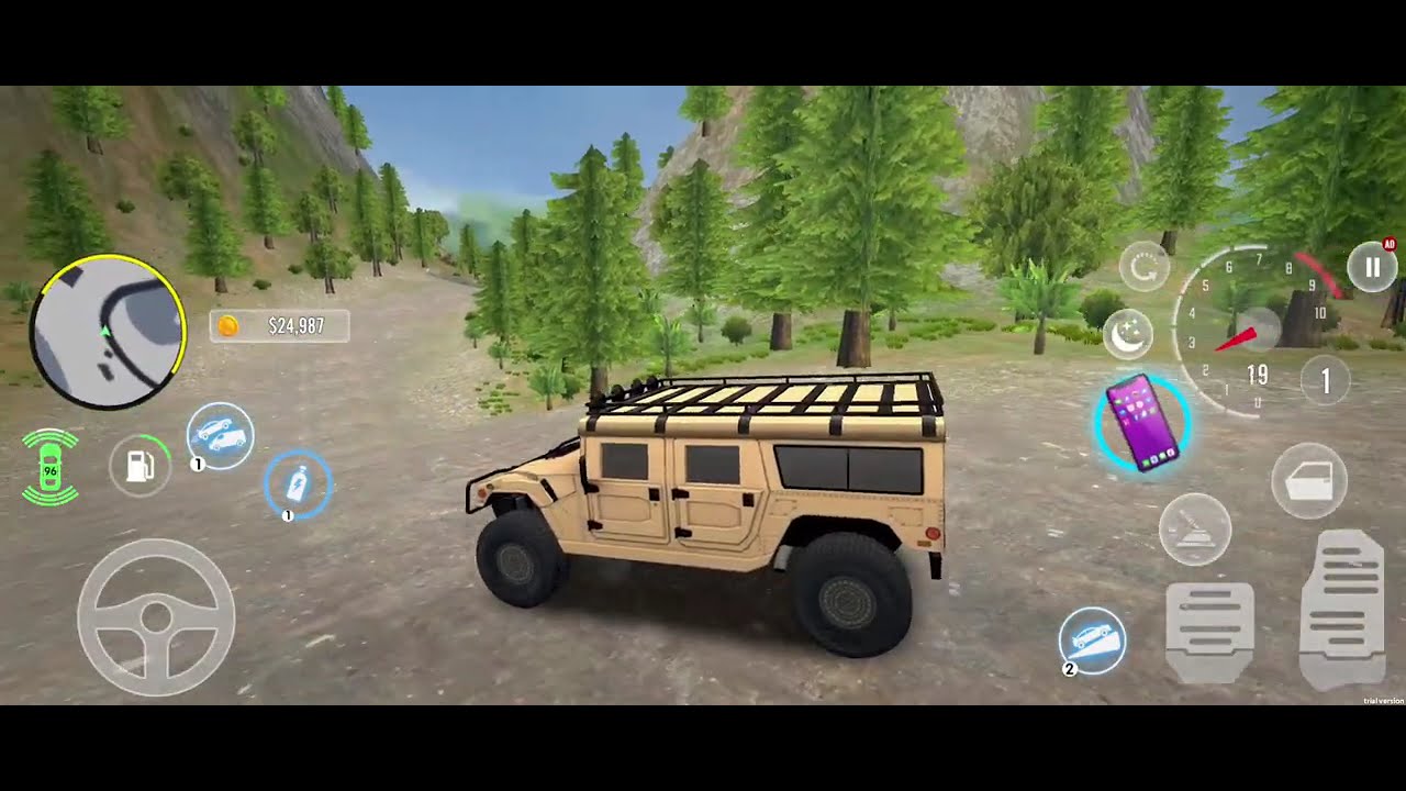 4×4 powerful 💪 off roading in top of the air | car crash test 😱| Game play vedio #offroading #games