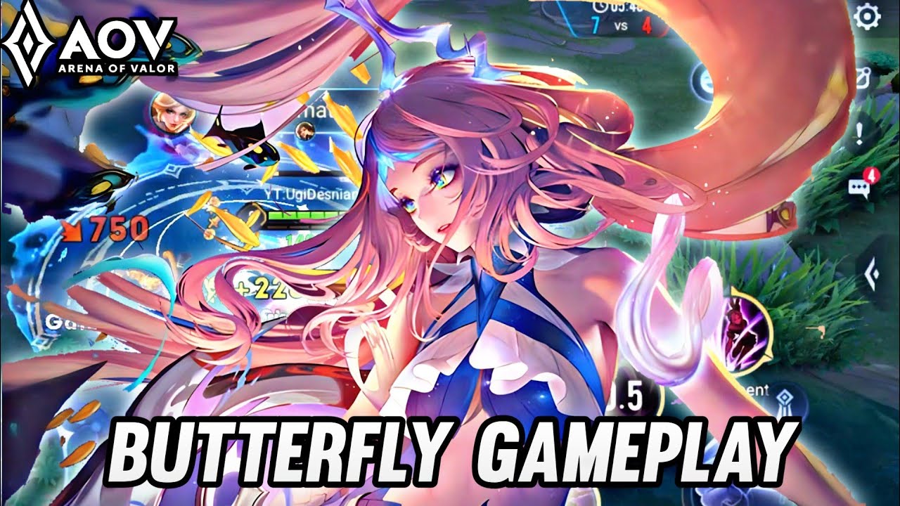 BUTTERFLY GAMEPLAY | BUILD SUSTAIND - ARENA OF VALOR