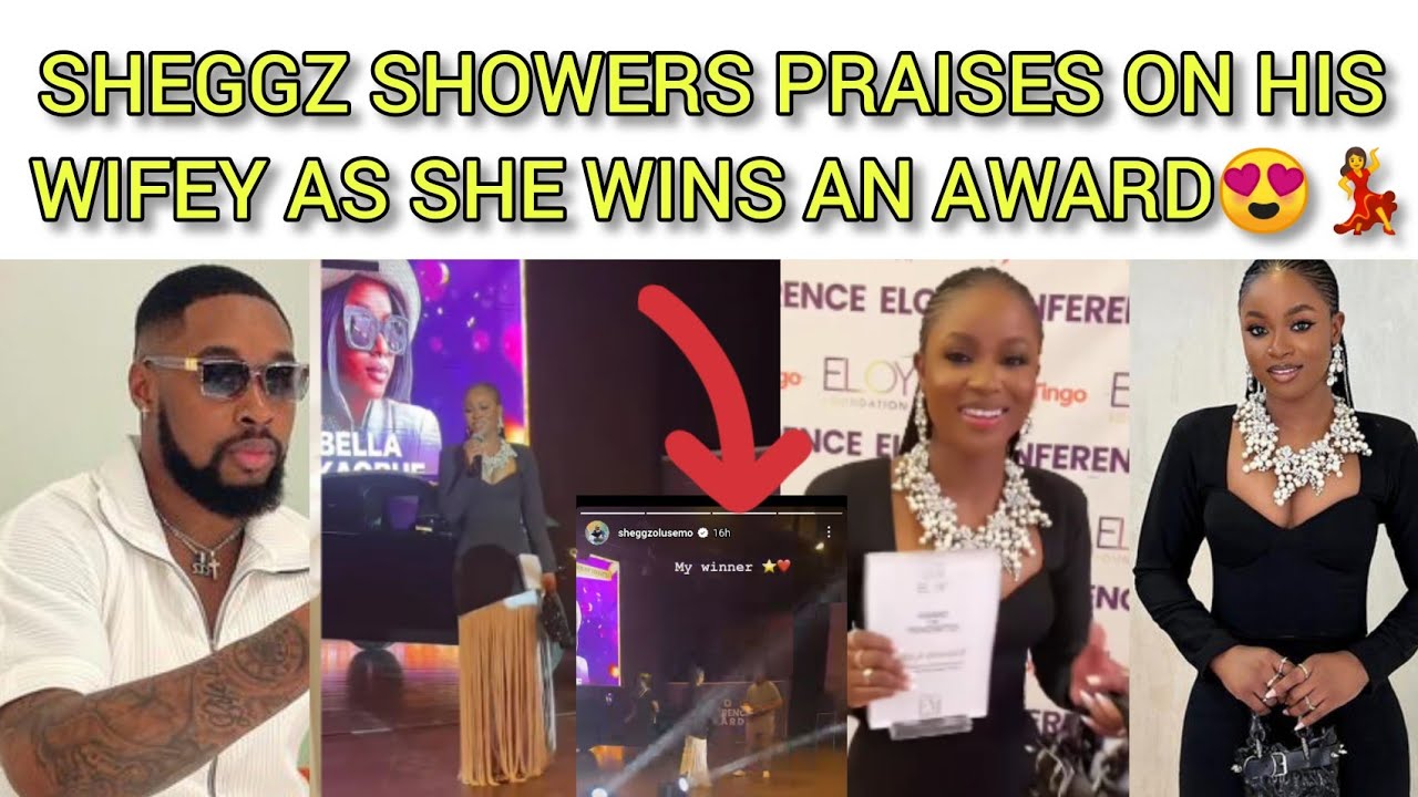 SHEGGZ CELEBRATES HIS WIFEY BELLA AS SHE BAGS AN AWARD HOME😍❤️💃 #bellaandsheggz