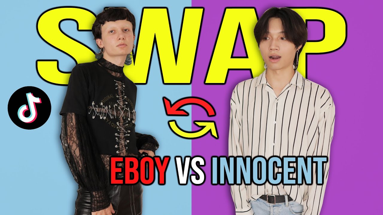 Me SWAPPING Outfits with My Eboy Friend For 24hrs! (i stole his clothes)