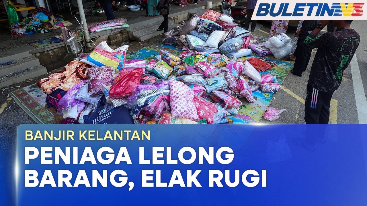 BANJIR | Peniaga Rantau Panjang Lelong Barang, Elak Rugi Besar