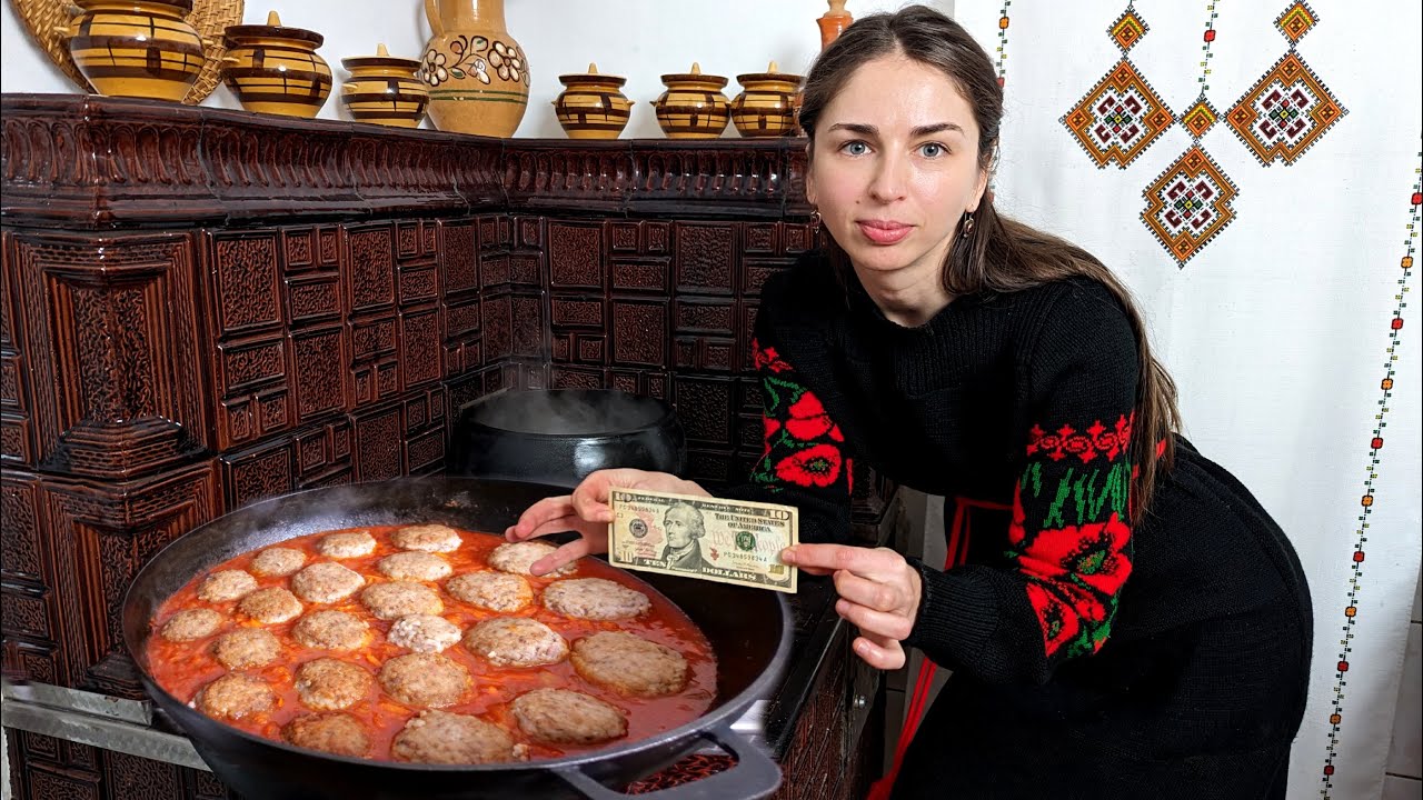 Деревенская кулинария. Я превращаю 10 долларов в завтрак, обед и ужин. 10 долларов еда в Украине