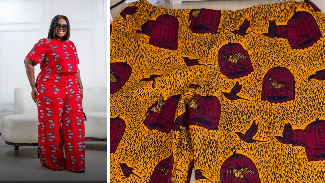 How to cut and sew a straight palazzo pant with an elastic band for a plus size #sewingtutorial