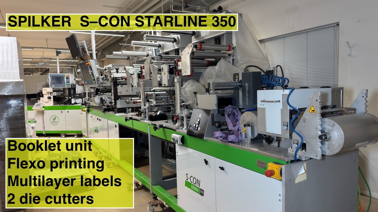 SPILKER  S–CON STARLINE 350 - Label finishing line with booklet unit and multilayer