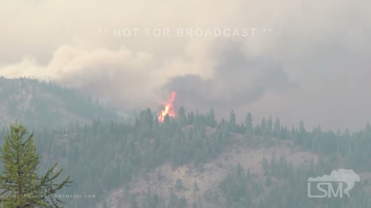 09-25-2025 Liberty, WA  - Labor Mountain Fire - Time Lapse - Red Flag Warning - Strong Wind