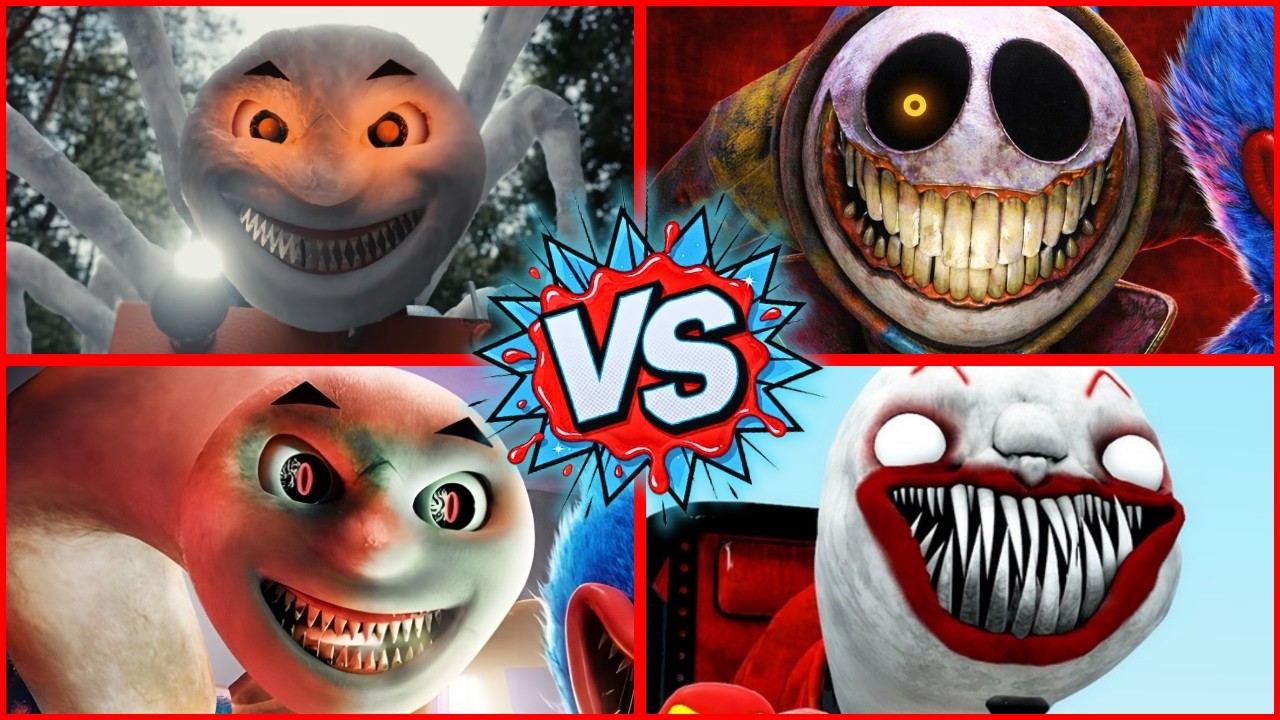 Choo choo Charles Vs Cursed Thomas Vs Erosion Worm Vs  School Bus  -Tiles HOP