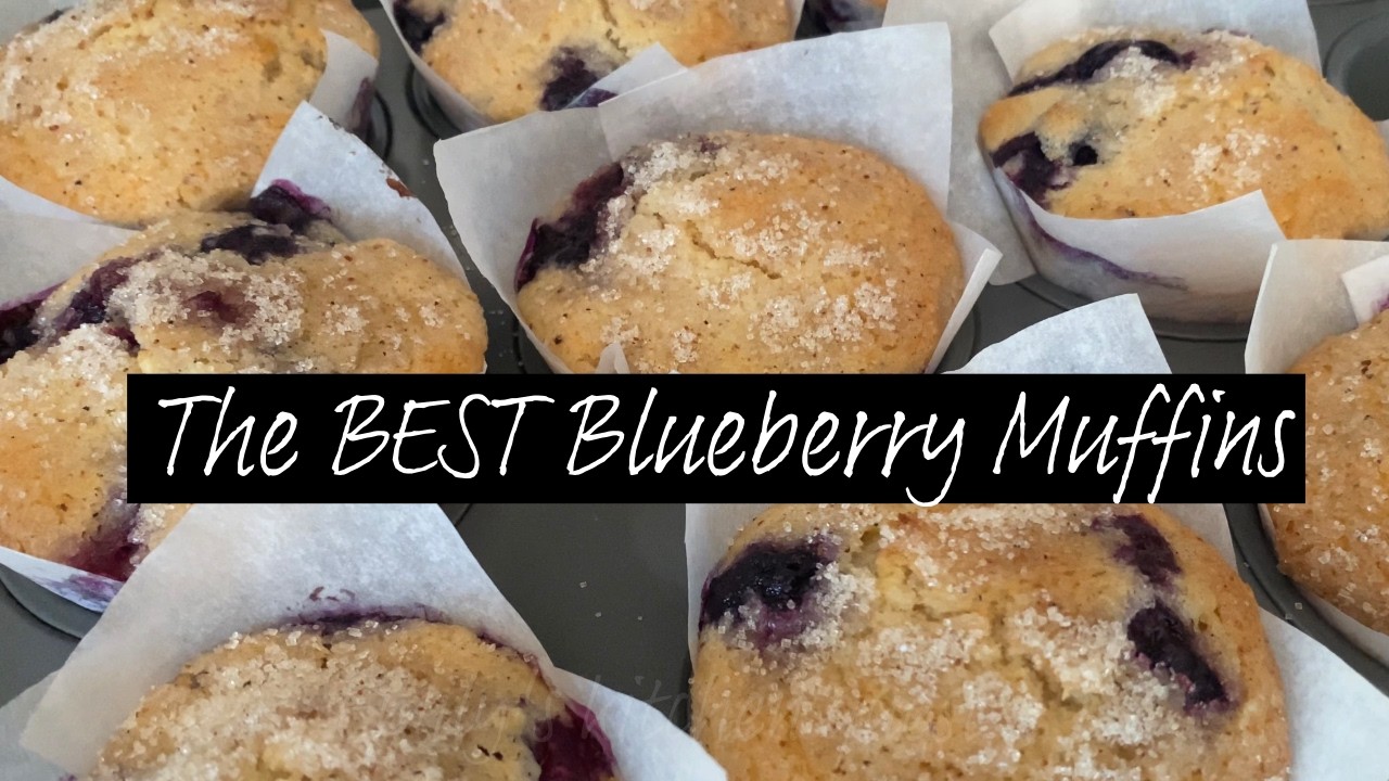 Fluffy Blueberry Muffins Recipe ✨🫐Bakery-Style