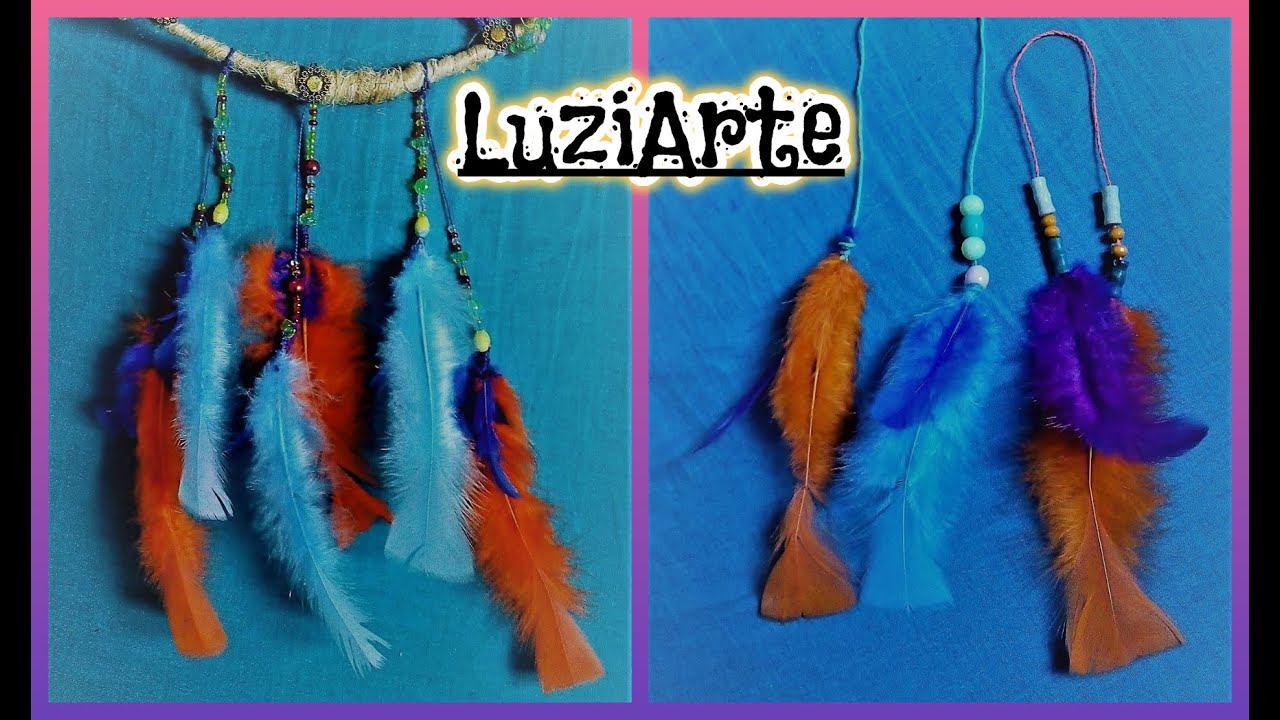 ❄️ Otras 2 Formas de Aplicar 🦚o Prender Plumas 🦚 en Atrapasueños 🦢 Dream catcher 🦢 Filtro dos Sonhos