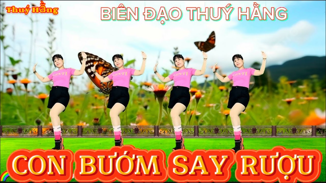 CON BƯỚM SAY RƯỢU(Lời Việt) || Biên đạo Thuý Hằng Shuffle dance 🌺🌺🌺