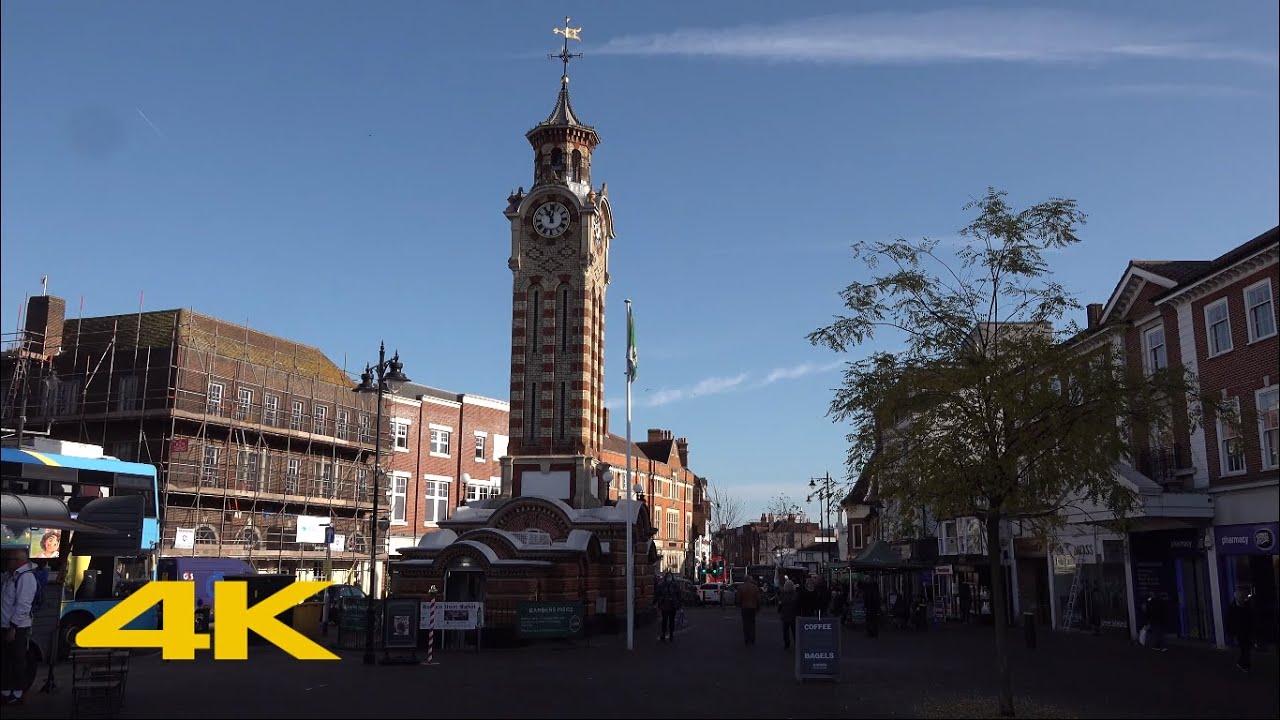 Epsom Walk: Town Centre【4K】