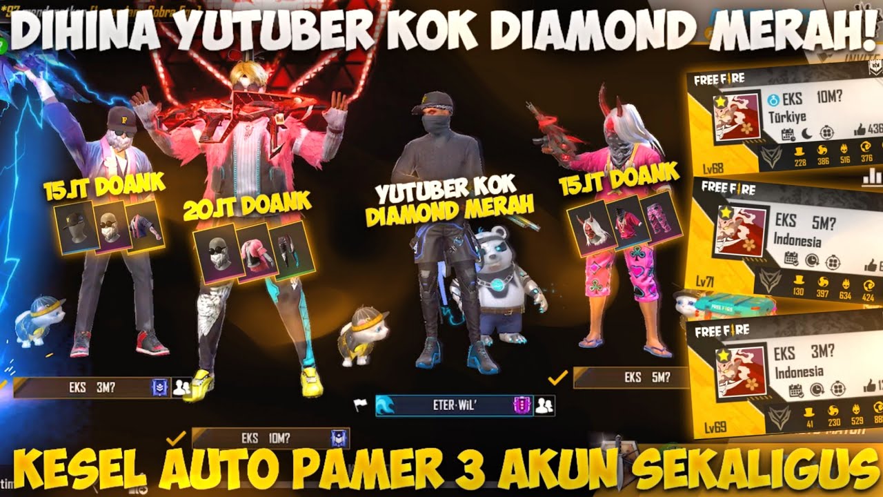 GUA DIKATAIN YTBER KOK DIAMOND MERAH?! KESEL BGT AUTO LOGIN PAKE 3AKUN SULTAN SEKALIGUS...