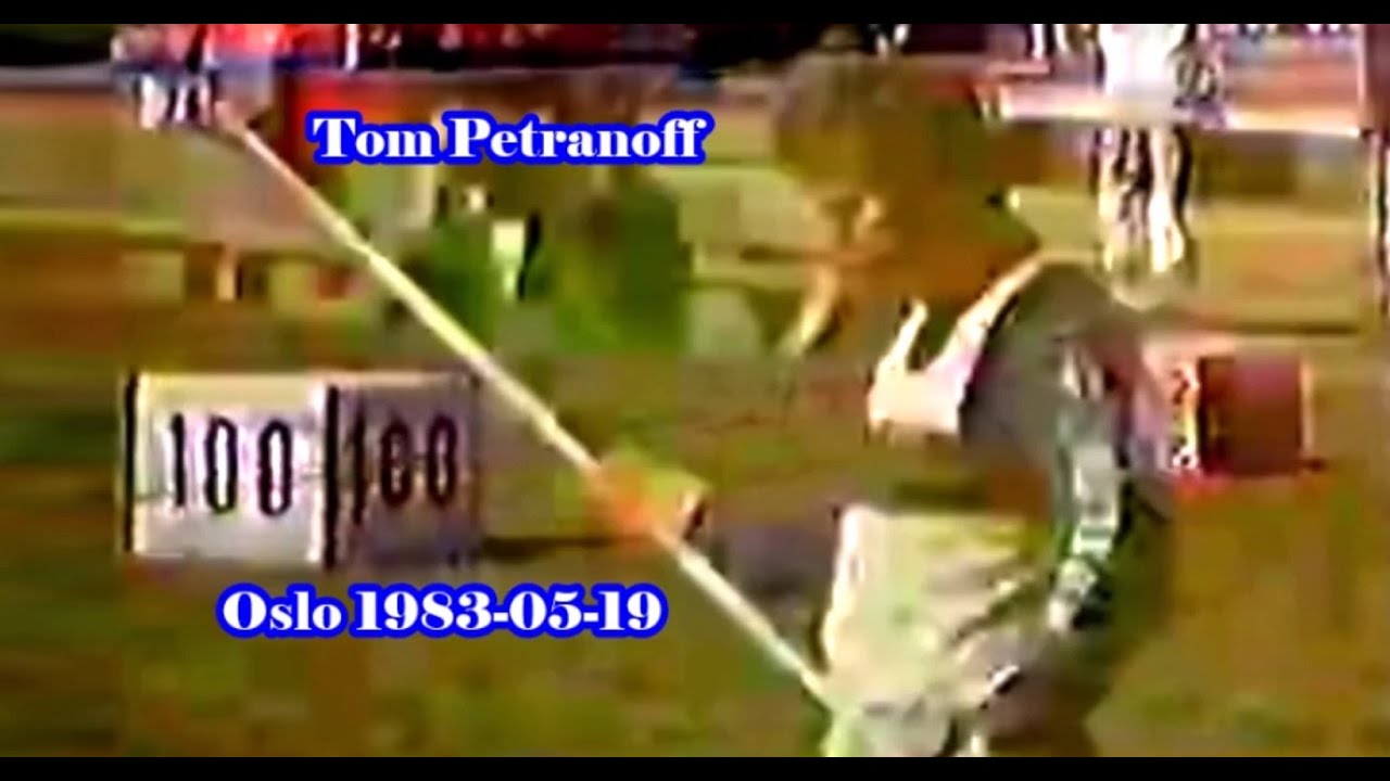 Tom Petranoff (USA) javelin Oslo 1983-05-19 .