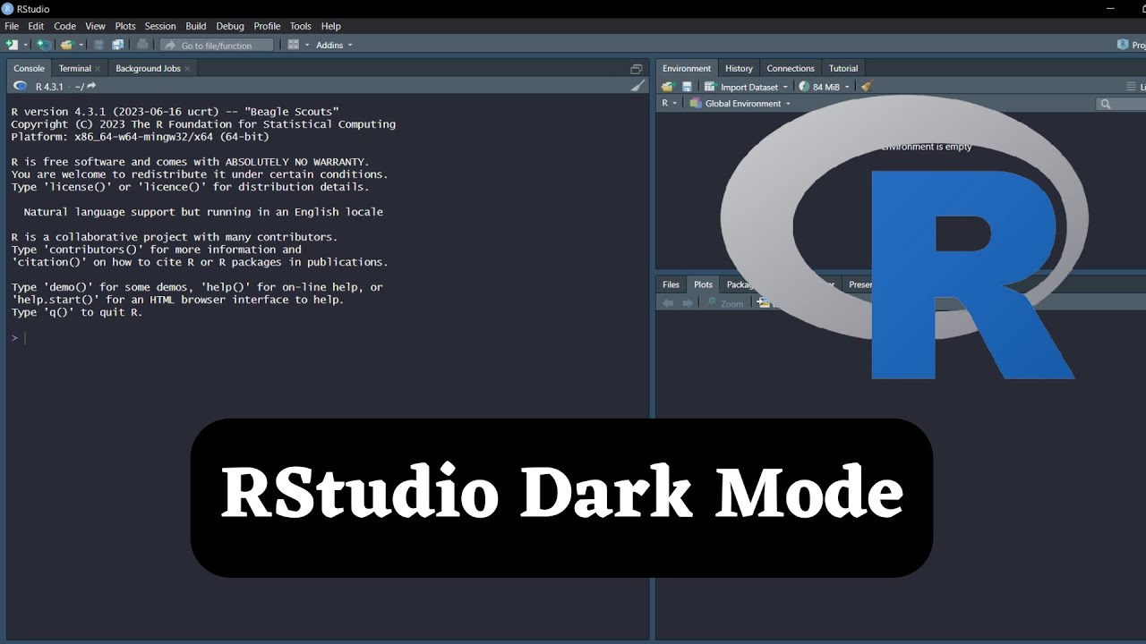 RStudio Dark Mode Tutorial (3 Ways)