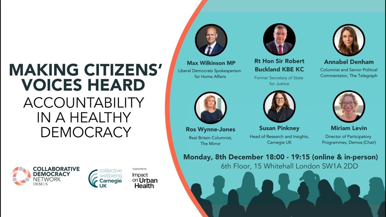 Making Citizens’ Voices Heard: Accountability in a healthy democracy