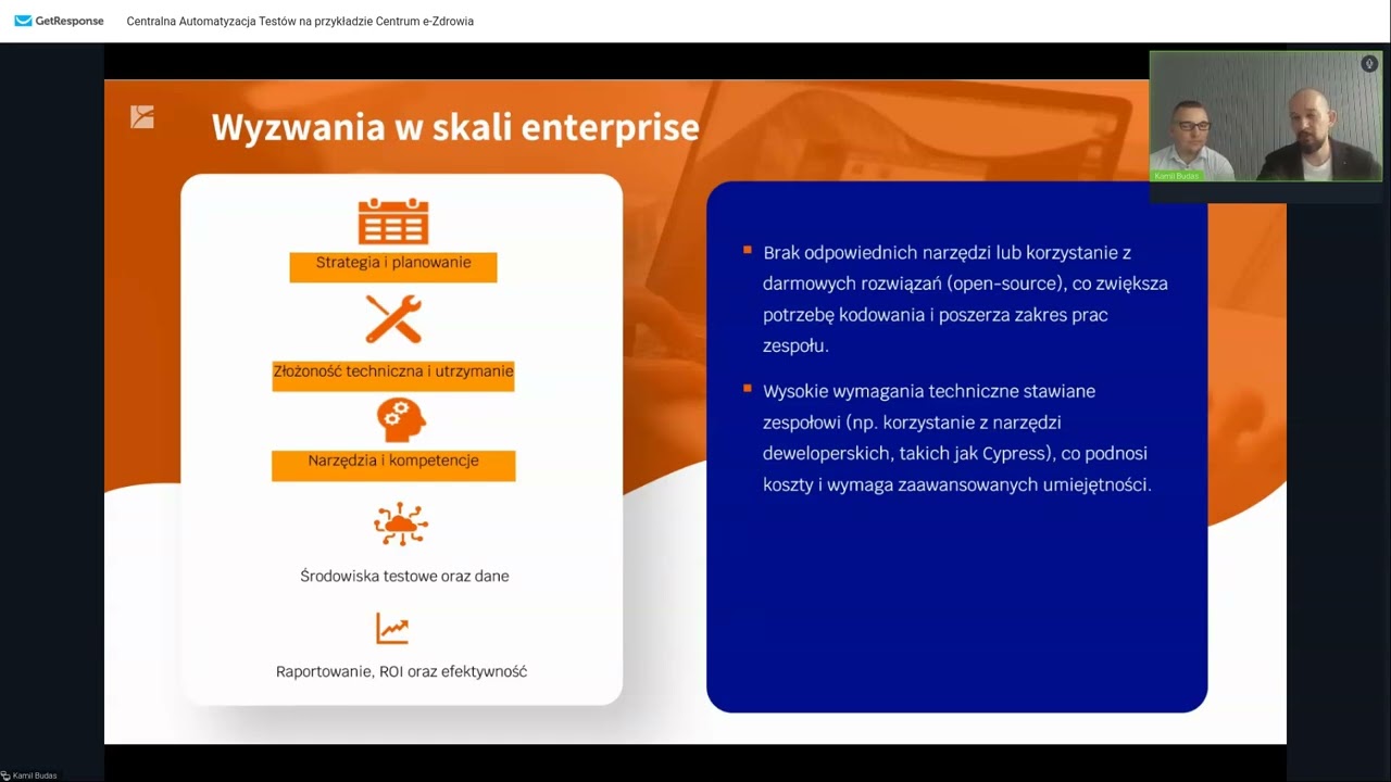 Webinar Od wyzwań do sukcesu Centralnej Automatyzacji Testów na przykładzie Centrum e-Zdrowia, 26.09