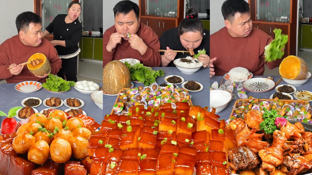 My selfish husband wanted to eat the braised pork all by himself, but I actually ate it all.