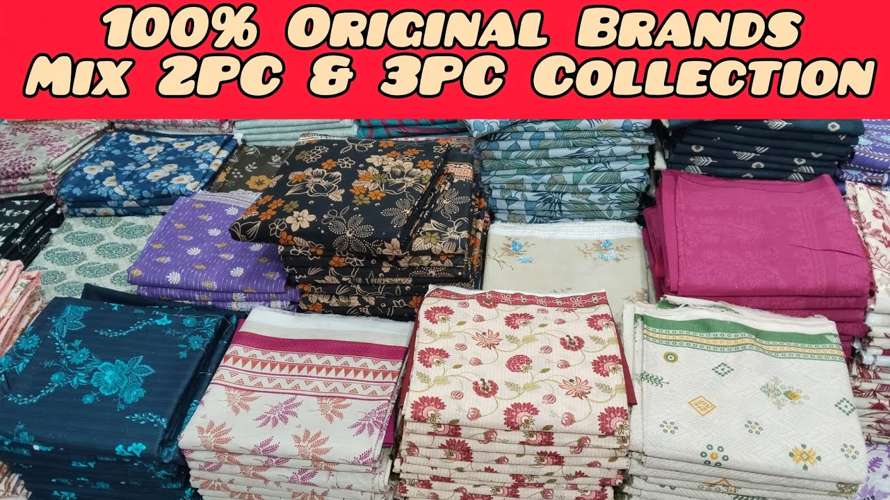 Ladies Brand Ka Godown 😱 Mix 2PC & 3PC Stock Lot | Wholesale Rate | AK Fabrics