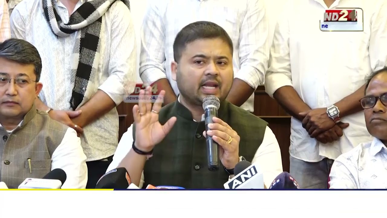 সংবাদমেল সম্বোধন কৰি কংগ্ৰেছৰ পৰা কিয় পদত্যাগ কৰিলে ক'লে ড০ সঞ্জু বৰুৱাই