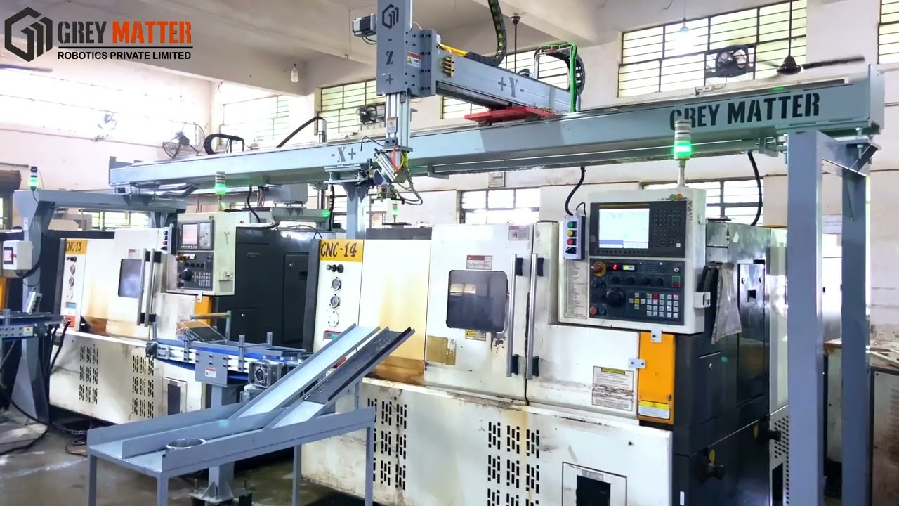 АВТОЗАГРУЗЧИК С ЧПУ / автоматизация токарного станка с ЧПУ #ЧПУ #автоматизация #робот #Индия #портальный #подшипник