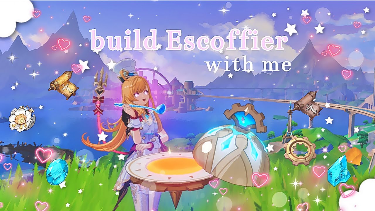 Build Escoffier with me 🍧 || cozy genshin gameplay + showcase 🍰