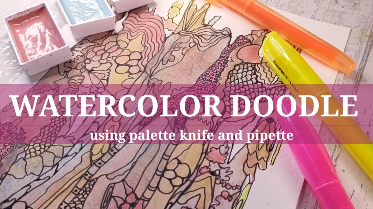 Using MIXED MEDIA to create an ABSTRACT WATERCOLOR PAINTING