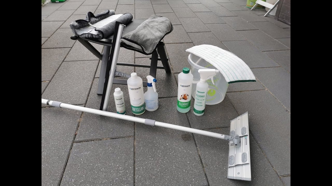 Reinigen von Wintergärten / Glasüberdachung - ganz einfach mit dem prowin Mr Flexible + SoftClean...