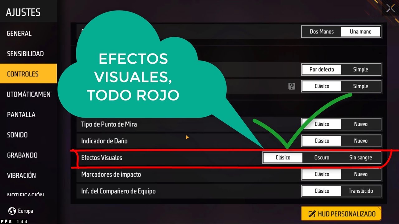 Como Activar los Efectos Visuales ROJO en Free Fire 2023 Actualización