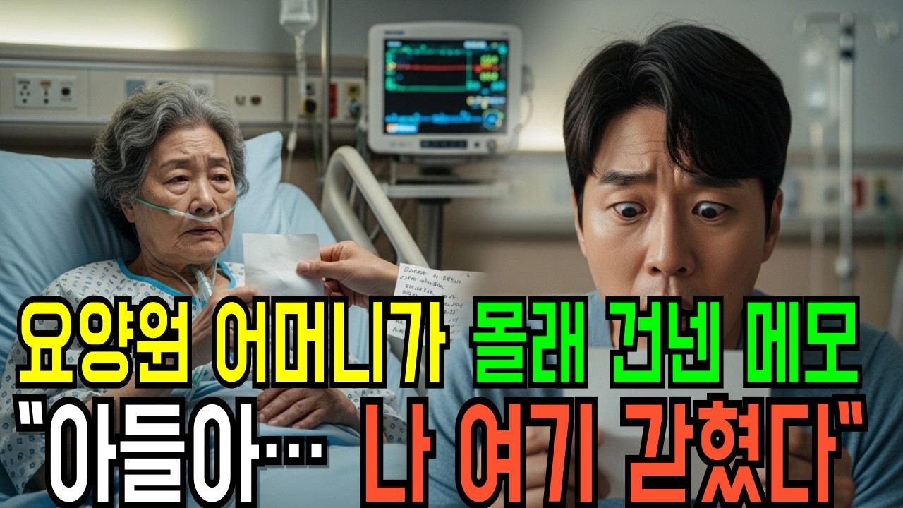 요양원 어머니 손에 쥐어진 메모 한 장