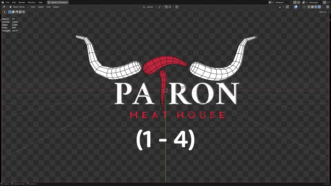 Creating 2D Logo Animation in Blender - Patron (1-4) #blender #animation #tutorial