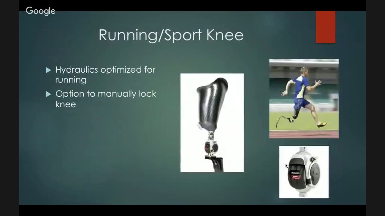 LE prosthetics: knee, ankle, foot