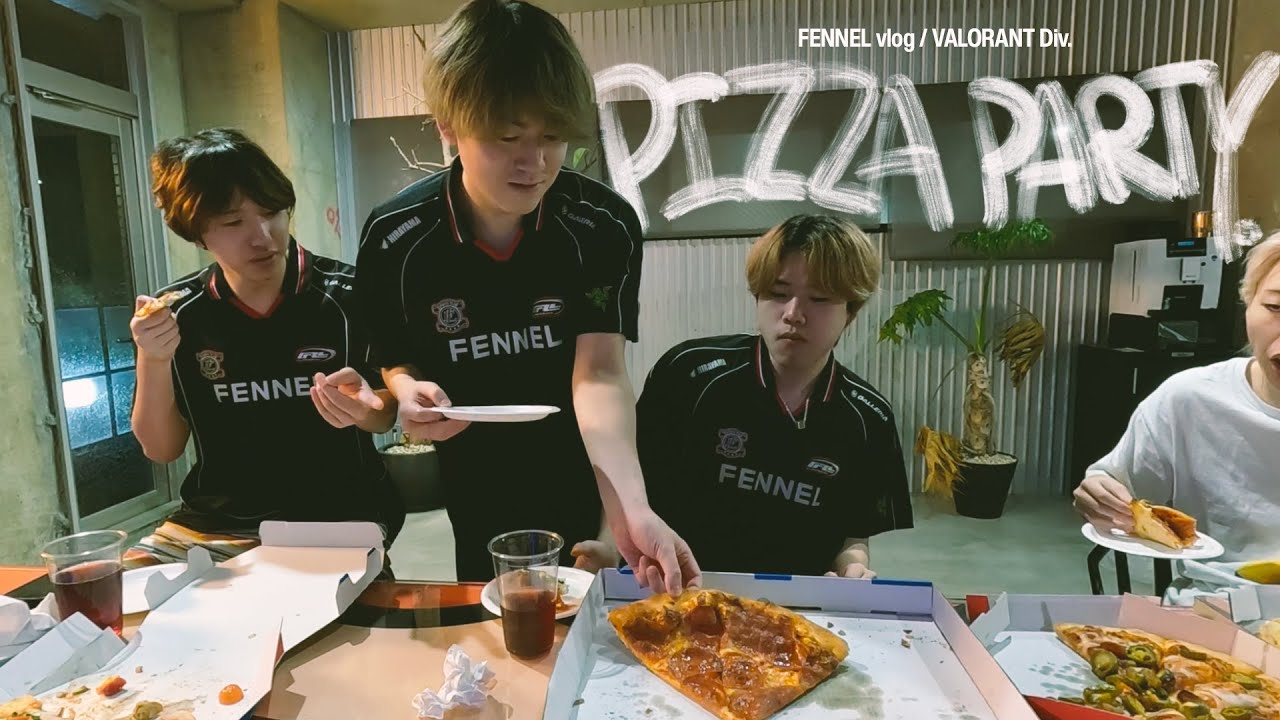 【Valorant Div. Vlog#26】Playoff Finals進出のピザパーティ開催！/ SyouTaが禁断のタメ口 / CLZによる熱い乾杯の音頭