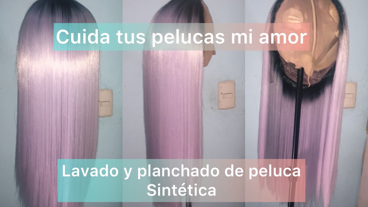 CÓMO LAVAR  Y PLANCHAR UNA PELUCA SINTÉTICA O EXTENSIONES SINTÉTICAS.