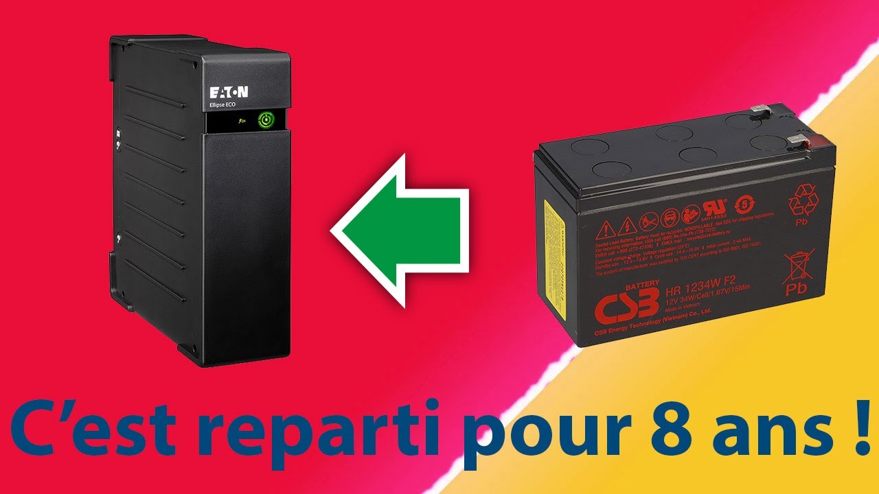 Onduleur Eaton ellipse eco 800 : changement de batterie