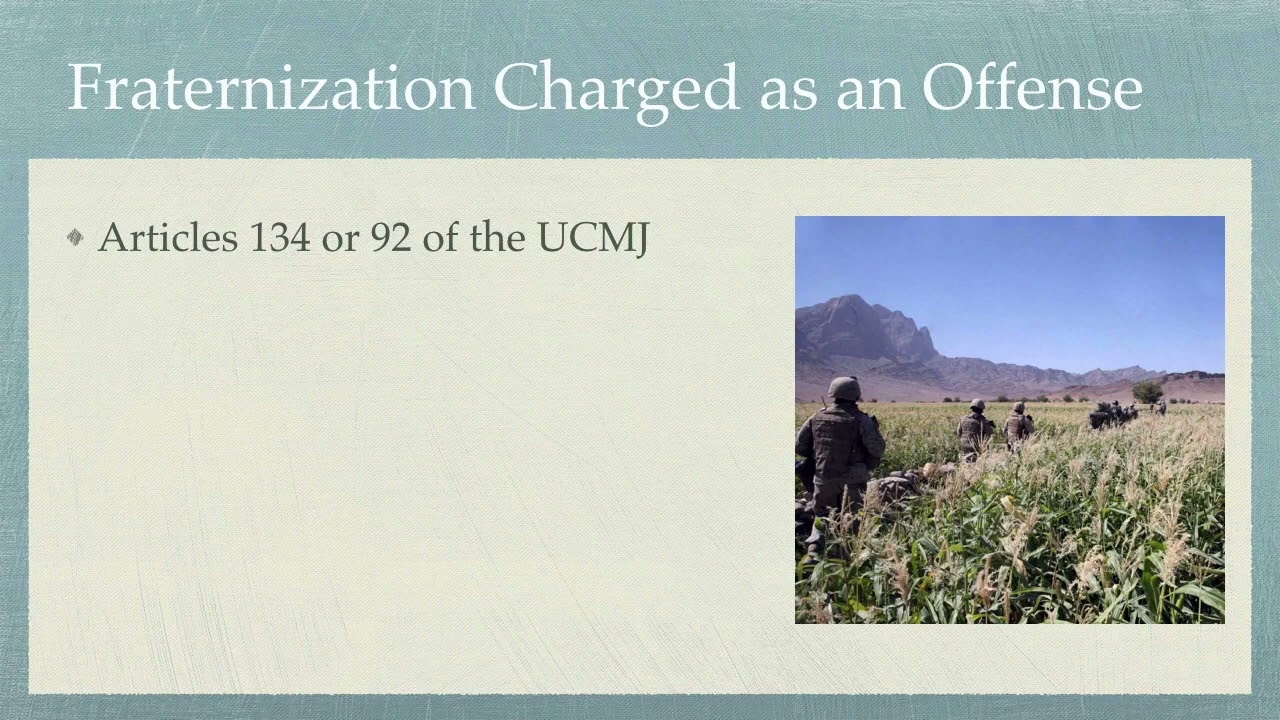 What is Fraternization in the Military