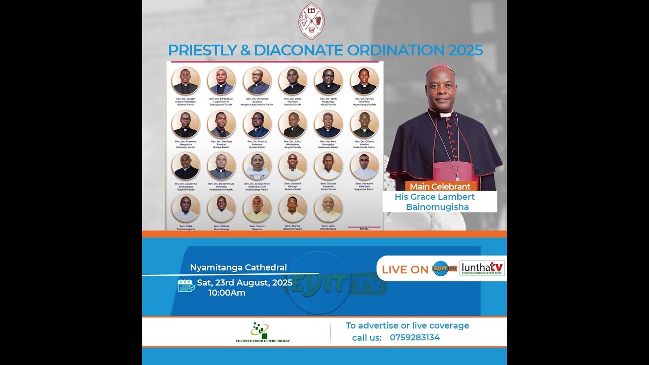 Priestly and Diaconate Ordination 2025 at Nyamitanga Cathedral