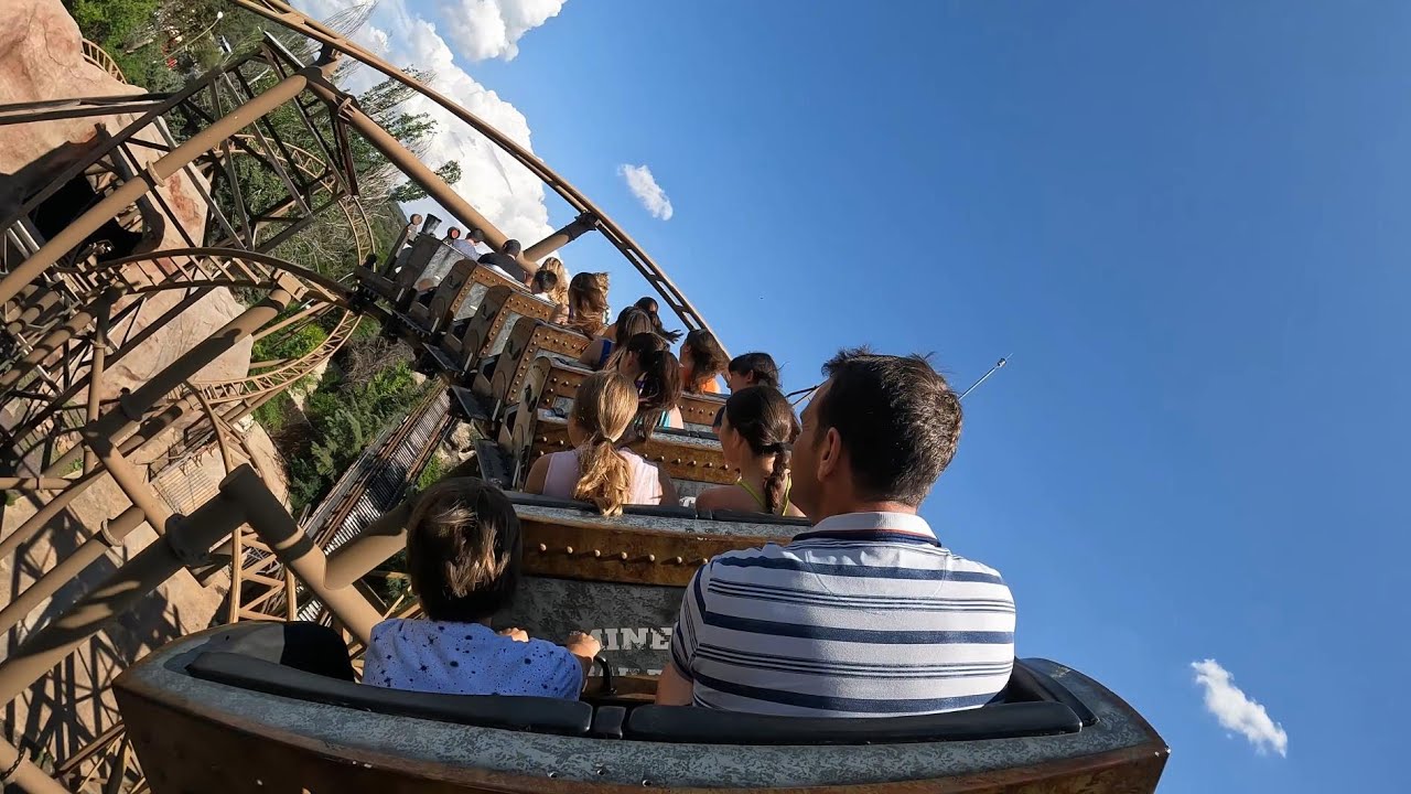 TNT Tren de la Mina @ Parque de Atracciones de Madrid, Spain - onride POV