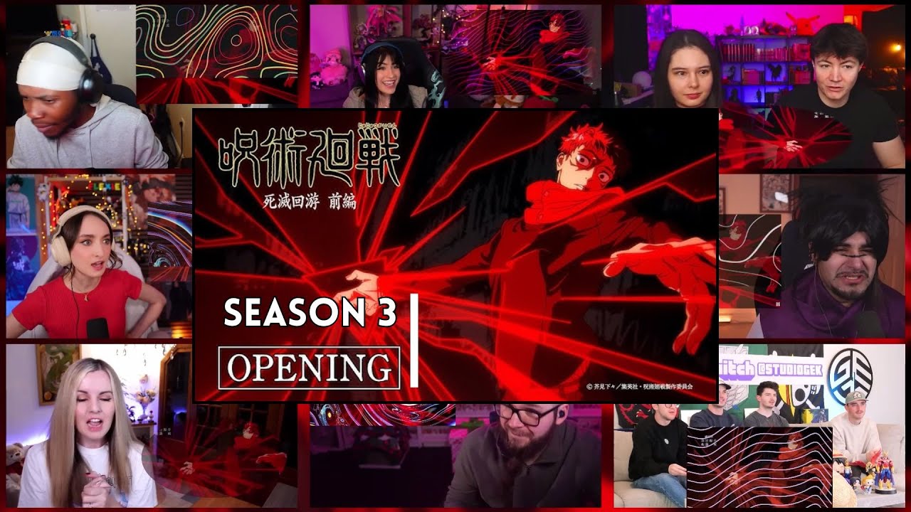 Jujutsu Kaisen Season 3 Opening | Reaction Mashup [AIZO] by King Gnu (呪術廻戦第3期オープニング)
