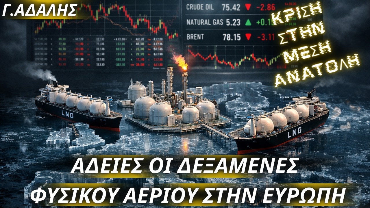 Γεώργιος Αδαλής: Άδειες οι δεξαμενές φυσικού αερίου στην Ευρώπη-Λιγότερο από 20%