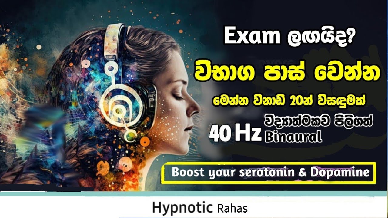 පරණ study TipsTricks නැතුව ලෝකයේ අළුත්ම Speed up learning through binaural ක්‍රමයෙන් විභාග ජයගන්න