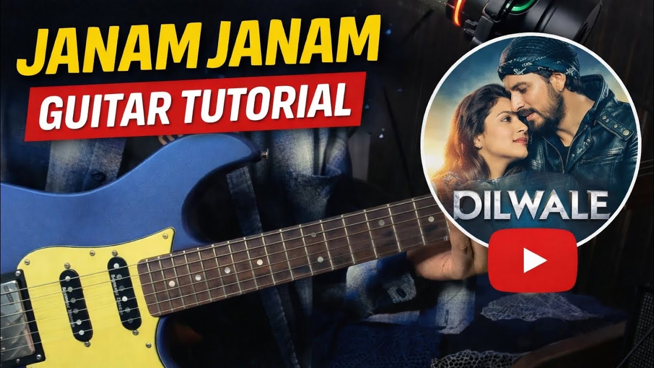 Janam janam guitar tutorial | (my cover version)